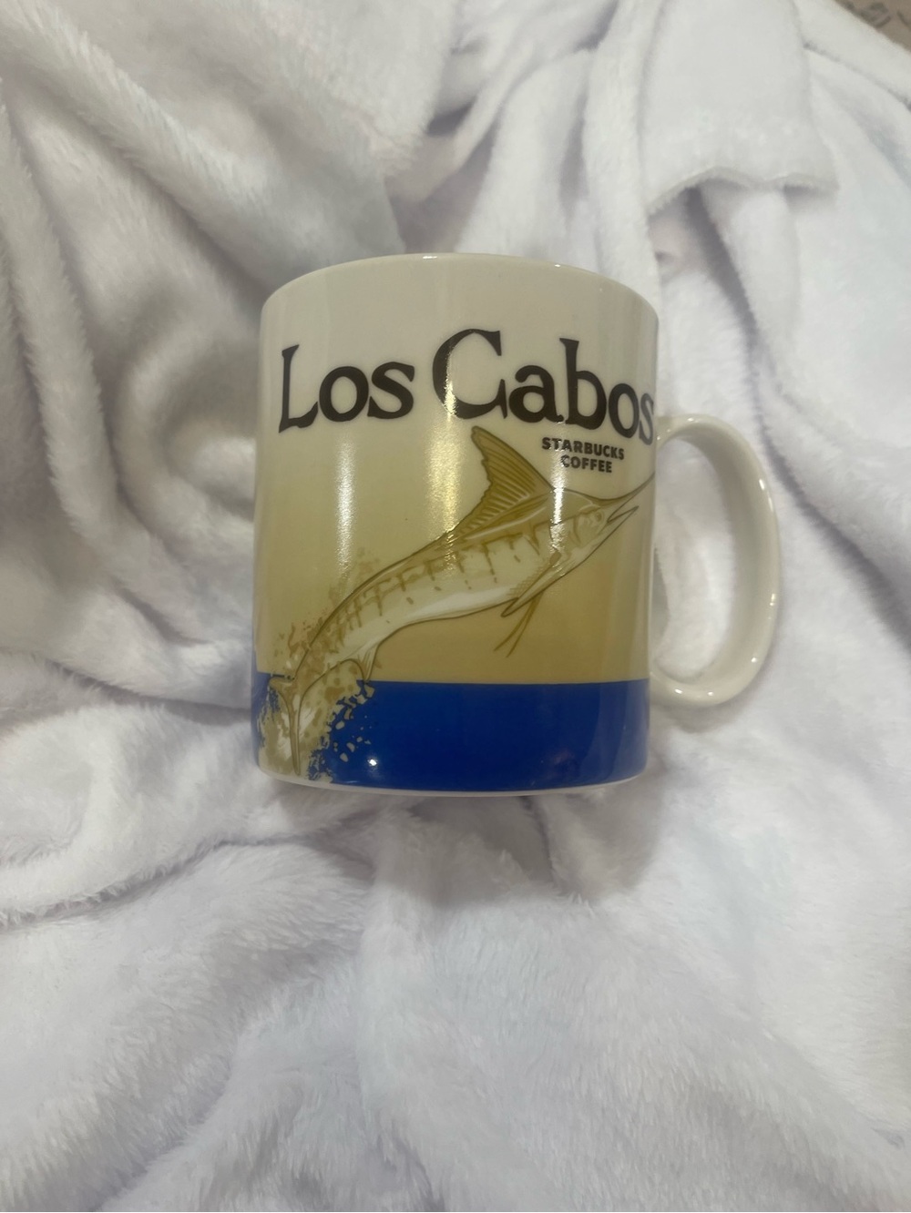 Starbucks Los Cabos Mug - Cream & Blue with Marlin